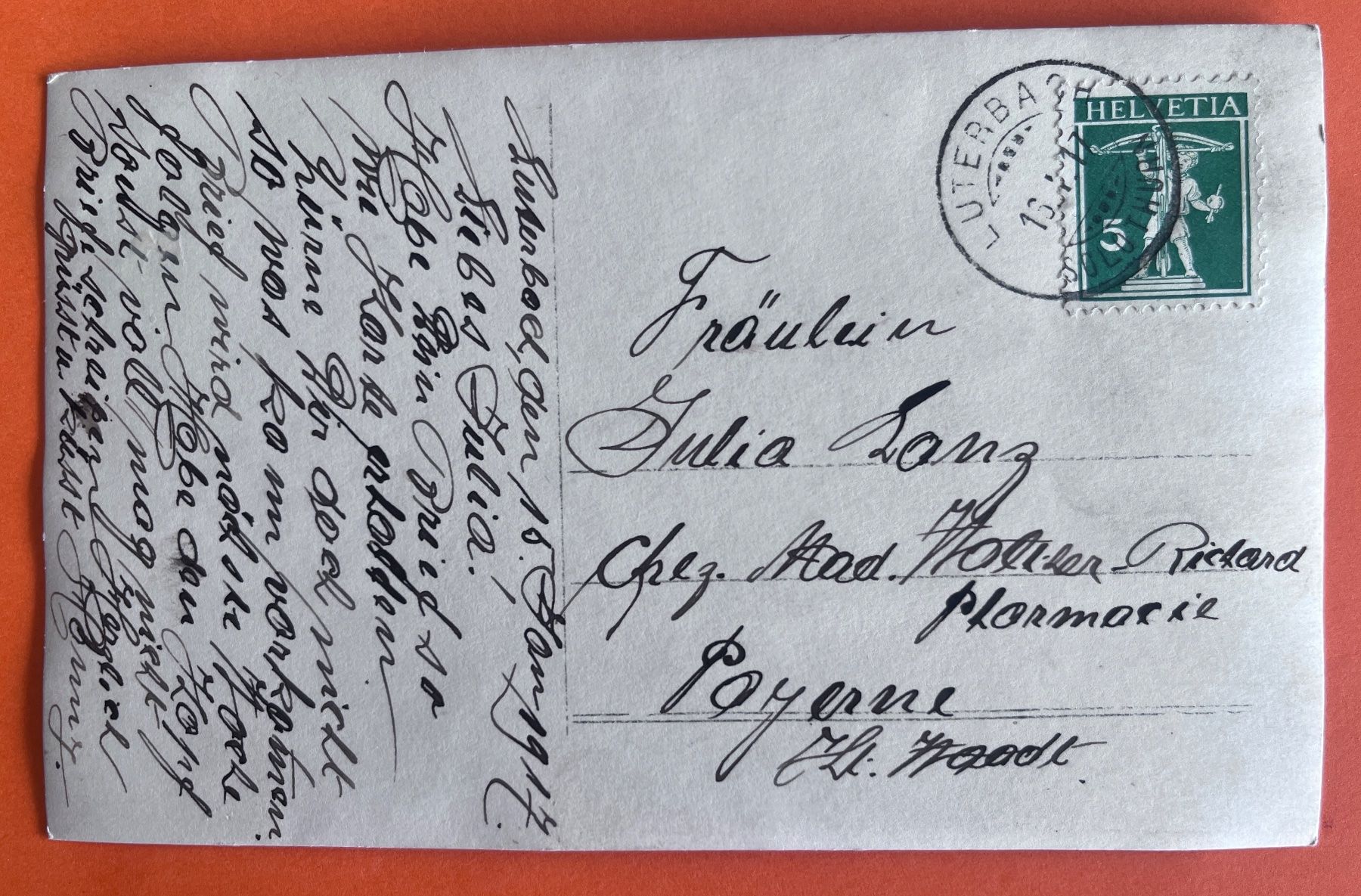 Cartoline postali: AK Jüngling mit Zigarette, Taktische Uebung – Usato da Biberist venduto da Edelfloh 1