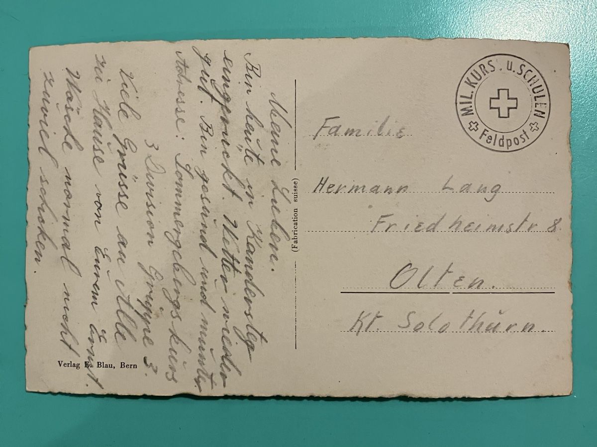 Cartoline postali: Postkarte Regina Hotel Waldrand Kandersteg  – Usato da Bauma venduto da Baumer71 1
