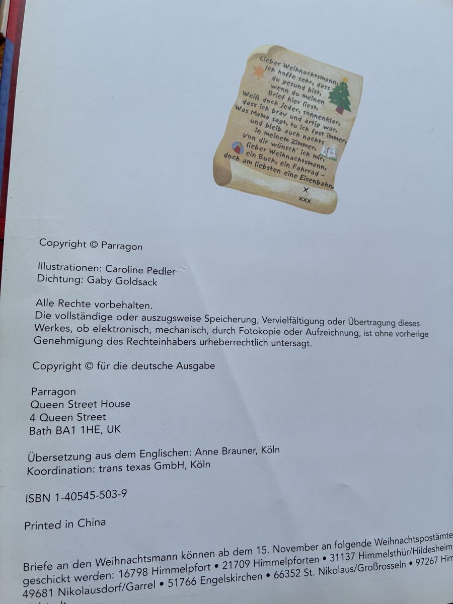 Bücher: Brief an Weihnachtsmann-Buch, komplett! – Gebraucht aus Wettingen von hak_52m8 3