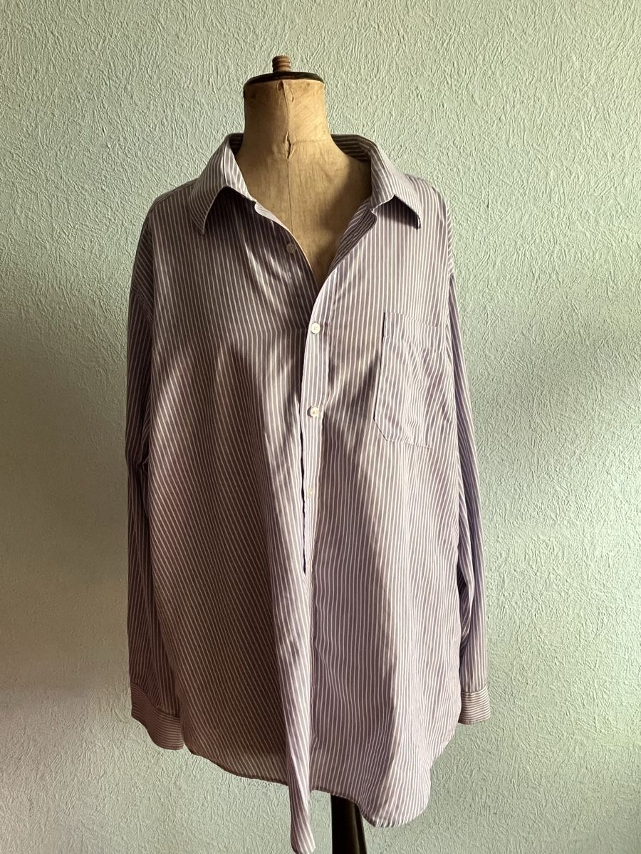 C&A Camicie: Chemise rayée bleu violet et blanc 2XL – Nuovo (secondo la descrizione) da Genève venduto da ct_fqr8
