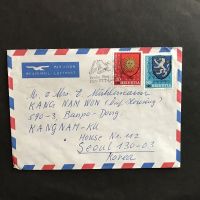 PJ 274, 276 a Brief nach SEOUL/SÜDKOREA