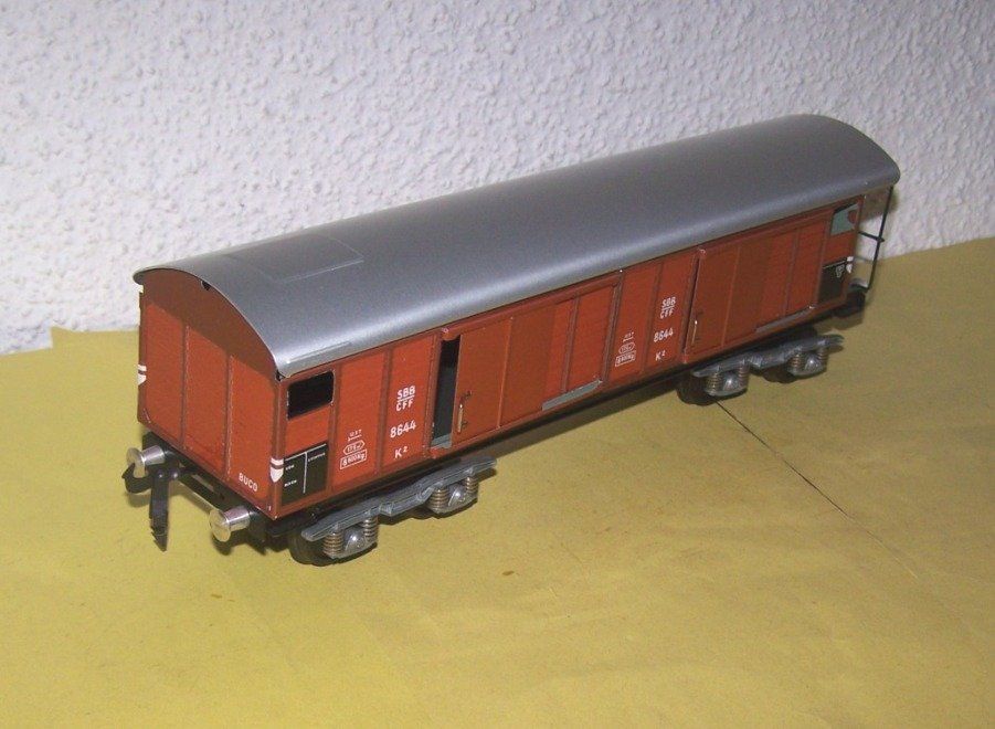 Buco Trains électriques: Webtrain 4Achs-Güterwagen mit Bremserhaus, Kleinserie Spur 0 – Neuf (Voir description) à Brüttisellen par Rentner44zh 1