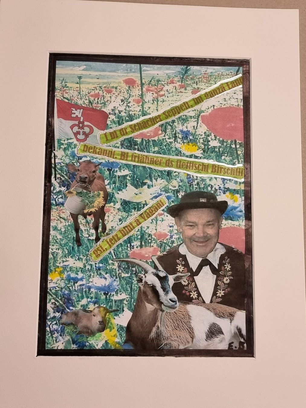Foto & Immagini: EDGAR BALTENSPERGER    COLLAGE AUF PAPIER MIT PASSEPARTOUT – Usato da Gersau venduto da grafik-kunst 1