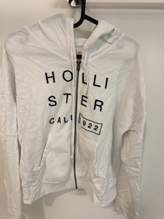 Original Hollister Kapuzenjacke weiss Grösse L