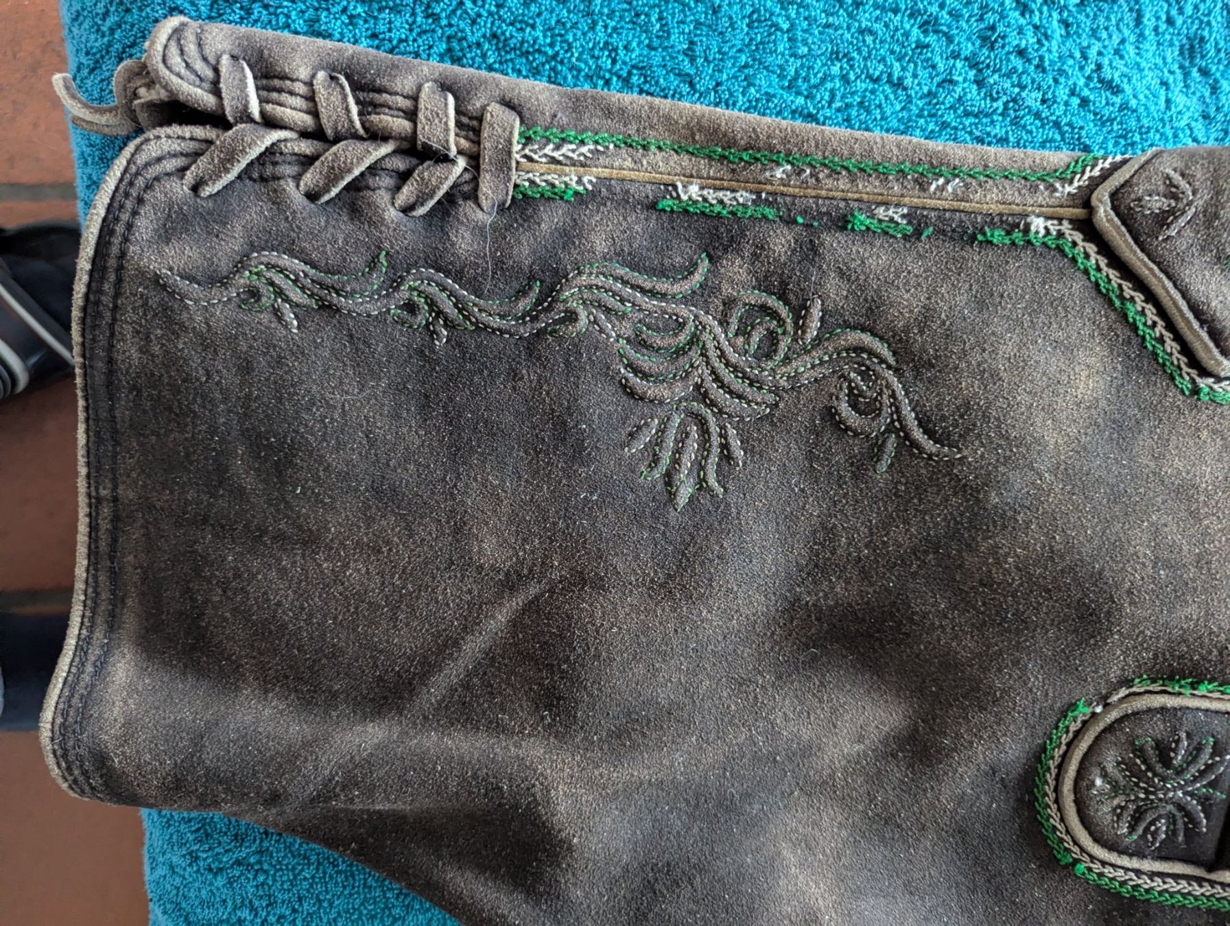 Pantaloni: Trachtenlederhose Hirschleder – Usato da Dielsdorf venduto da Noga1 4