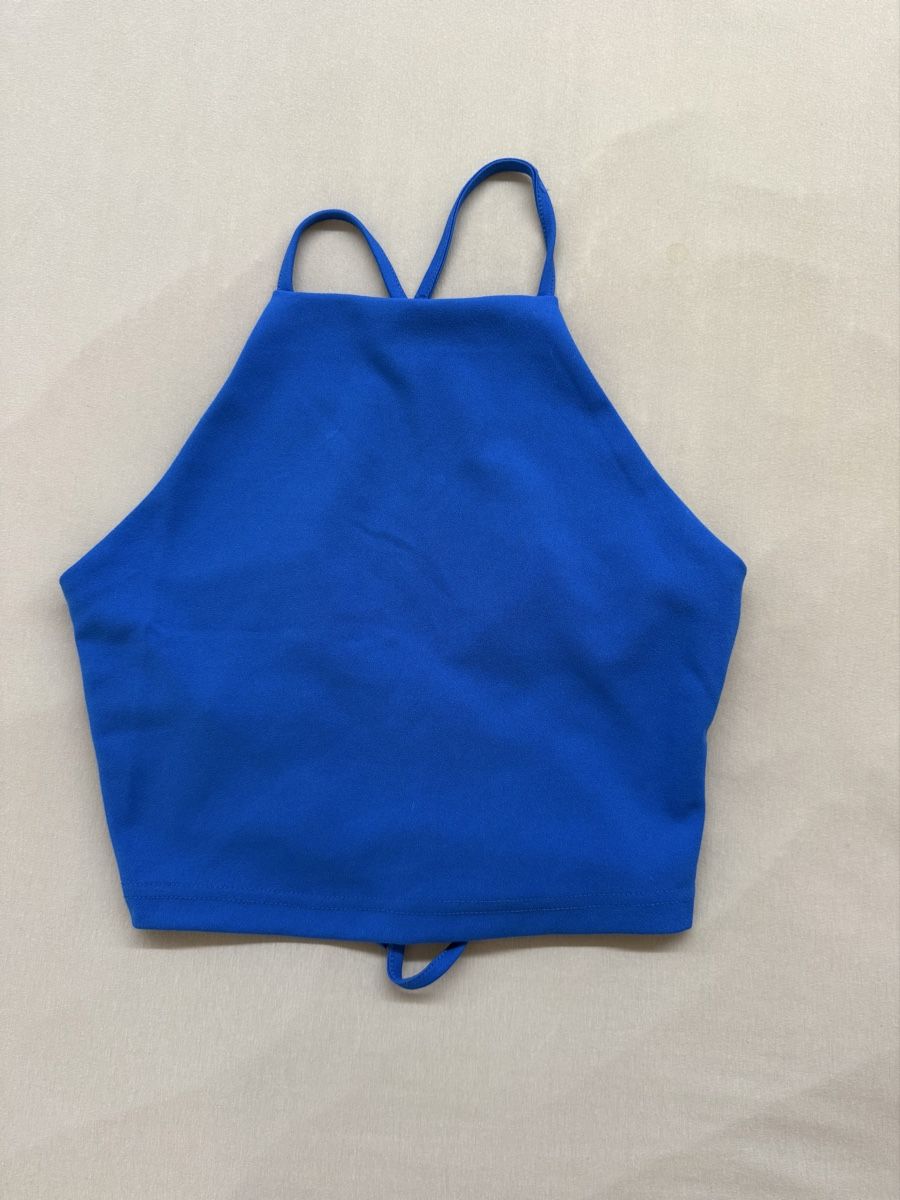 Tops: Top dos nu bleu taille S bon état – D'occasion à Granges VS par coraliegrd5 1