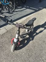 Laufrad Puky silber rot gebraucht mit Gebrauchsspuren. 