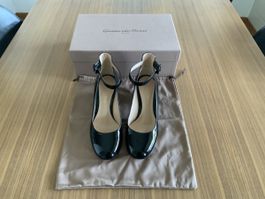 Gianvito Rossi: chaussures en cuir vernis noir