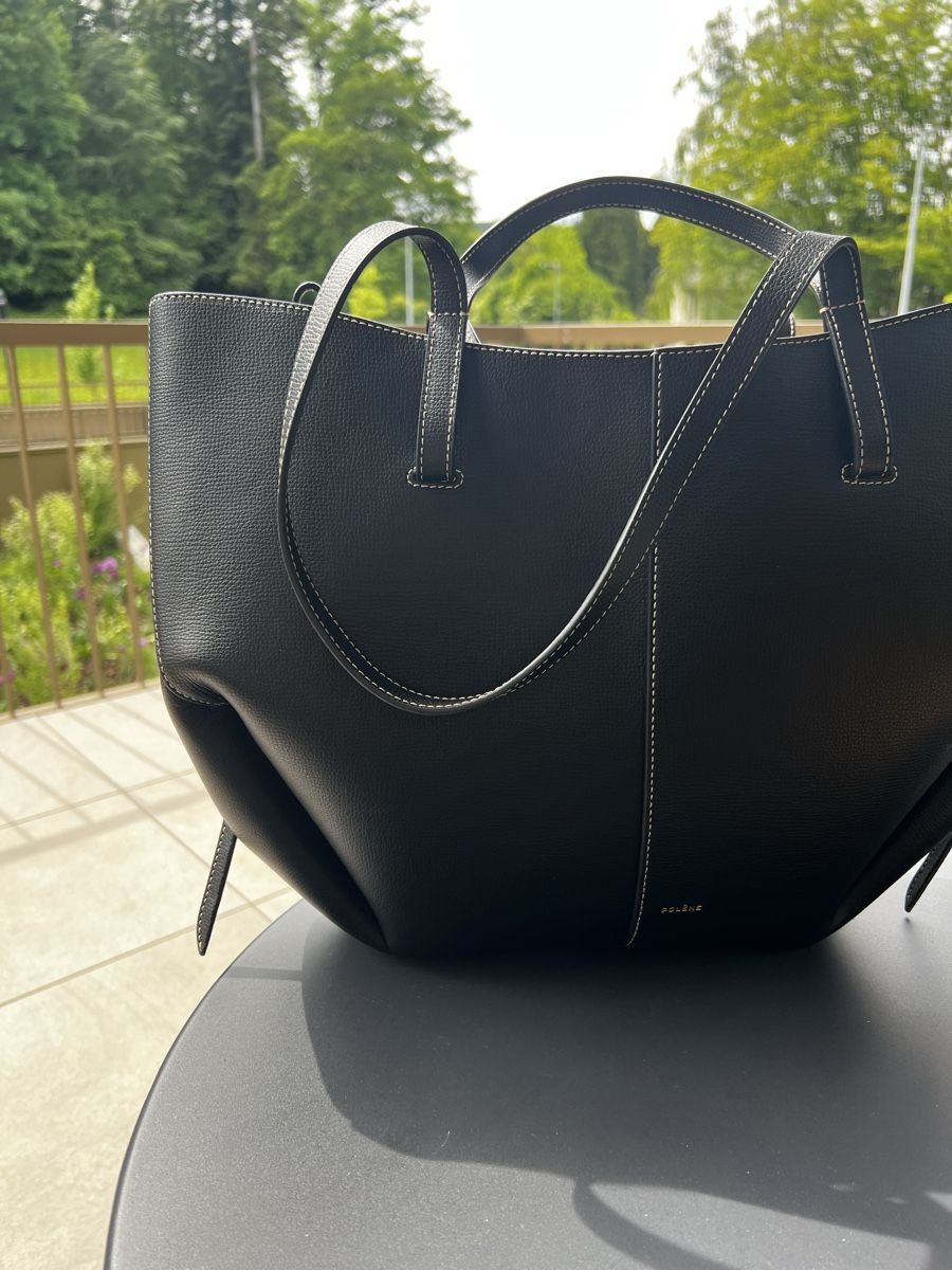 Polène Borse da donna: Big CYME Textured Black with Ecru Stitching – Nuovo (secondo la descrizione) da Rüschlikon venduto da ece_7tnb