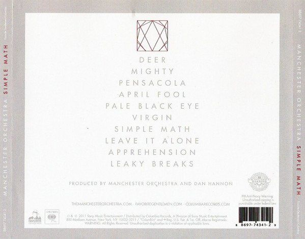 CD: CD Manchester Orchestra - Simple math (2011) – Usato da Möriken AG venduto da mineralia 1