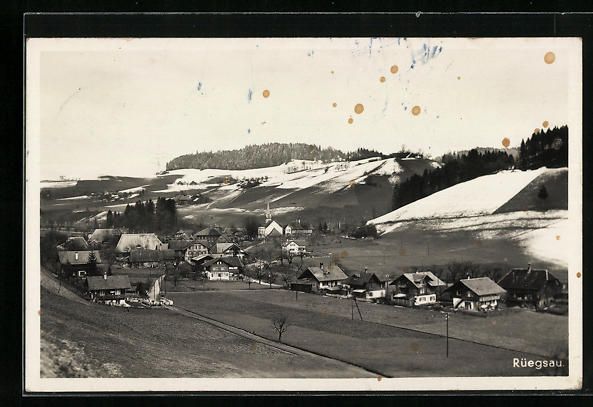 Ansichtskarten: AK Rüegsau, Blick auf den Ort – Gebraucht aus Berlin von bartko-reher