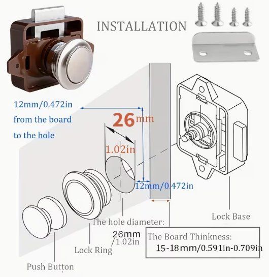 Eisenwaren: 5 Boutons-poussoirs neufs – Neu und originalverpackt aus Saxon von aur_2ffw 3