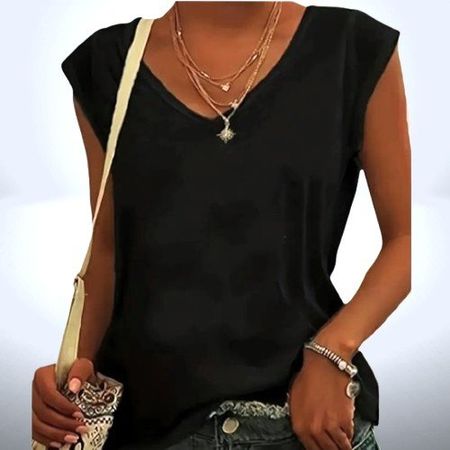 ☀️ Sommerliches V-Ausschnitt Tanktop – Leicht & Stylisch ☀️