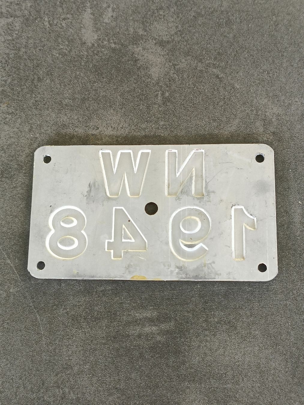 Schilder: Fahrrad Kennzeichen Nidwalden 1948 – Gebraucht aus Brugg AG von Ente015 1