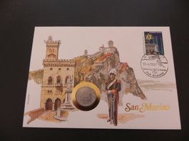 Münzbrief San Marino 10 Lire 2000