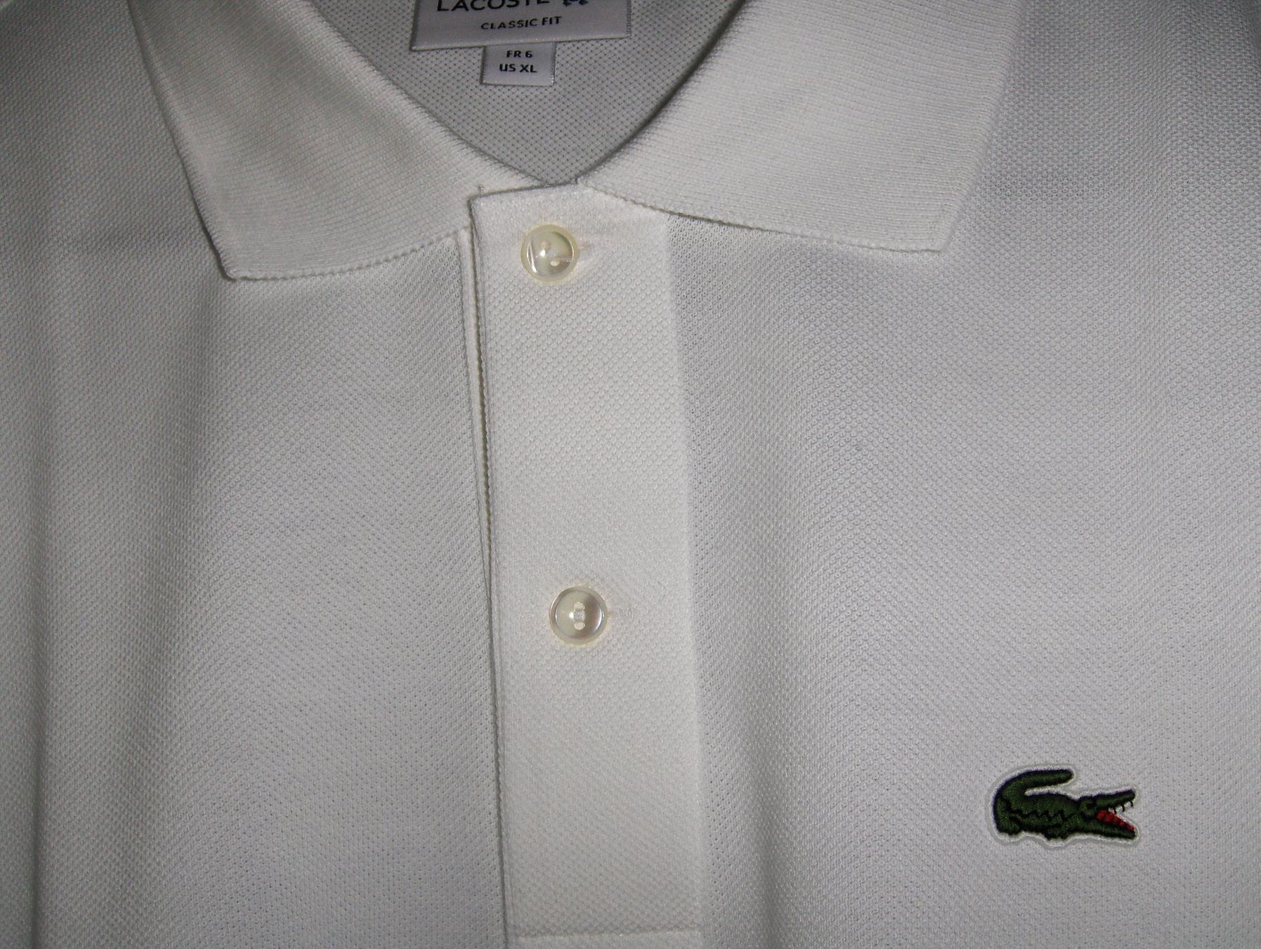 Lacoste Magliette Polo: Lacoste Poloshirt weiss Grösse XL – Usato da Dübendorf venduto da mar_85sd 5