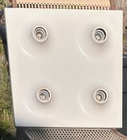 Deckenleuchte 4flammig Weiss - Retro Design - Vintage Lic...