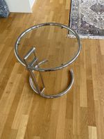 Eileen Gray Chrome & Glass Side Table - a classic