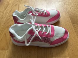 Pink Glitzer Sommer Turnschuhe, Grösse 40, neu