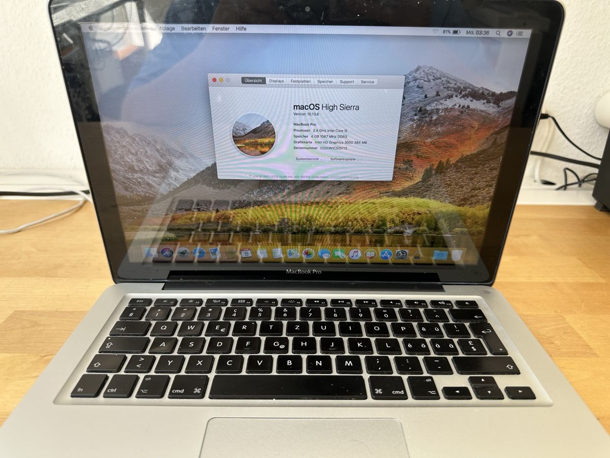 Apple Notebook: MacBook Pro 13“ Late 2011 – Usato da Luzern venduto da FrankGroebel