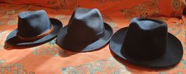 3er-Set Herren Filzhüte (Fedora) Merino & Wollfilz VB 