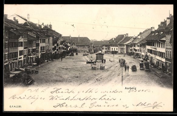 Cartoline postali: Aarberg, Strassenpartie aus der Vogelsch – Usato da Berlin venduto da bartko-reher