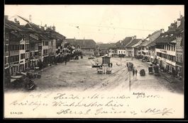 Aarberg, Strassenpartie aus der Vogelsch