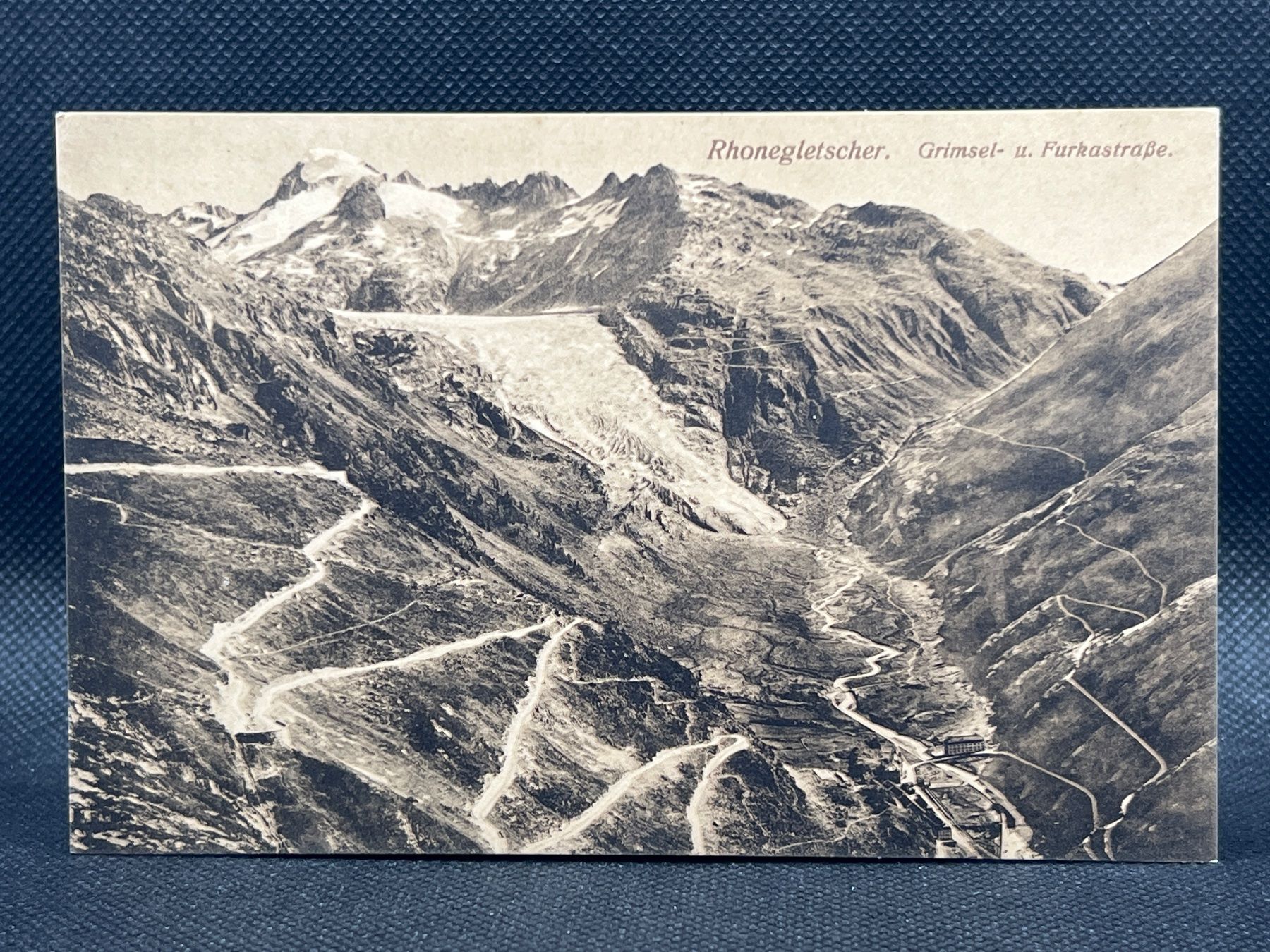 Cartoline postali: Rhonegletscher. Grimsel- und Furkastrasse – Usato da Widnau venduto da Brusi9