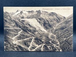 Rhonegletscher. Grimsel- und Furkastrasse