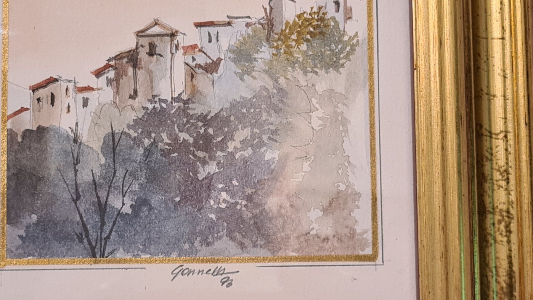 Dipinti: 2 Aquarelle "Carpineto-Romano" signiert – Usato da Frauenfeld venduto da Purzli 7