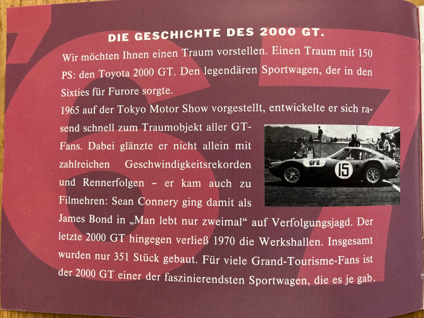 Toyota Modellini d'auto: Toyota GT 2000 – Nuovo e nell'imballaggio originale da Altenrhein venduto da Tribun75 6