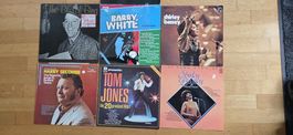Vintage Vinyl LPs: Barry White, Tom Jones, Shirley Bassey