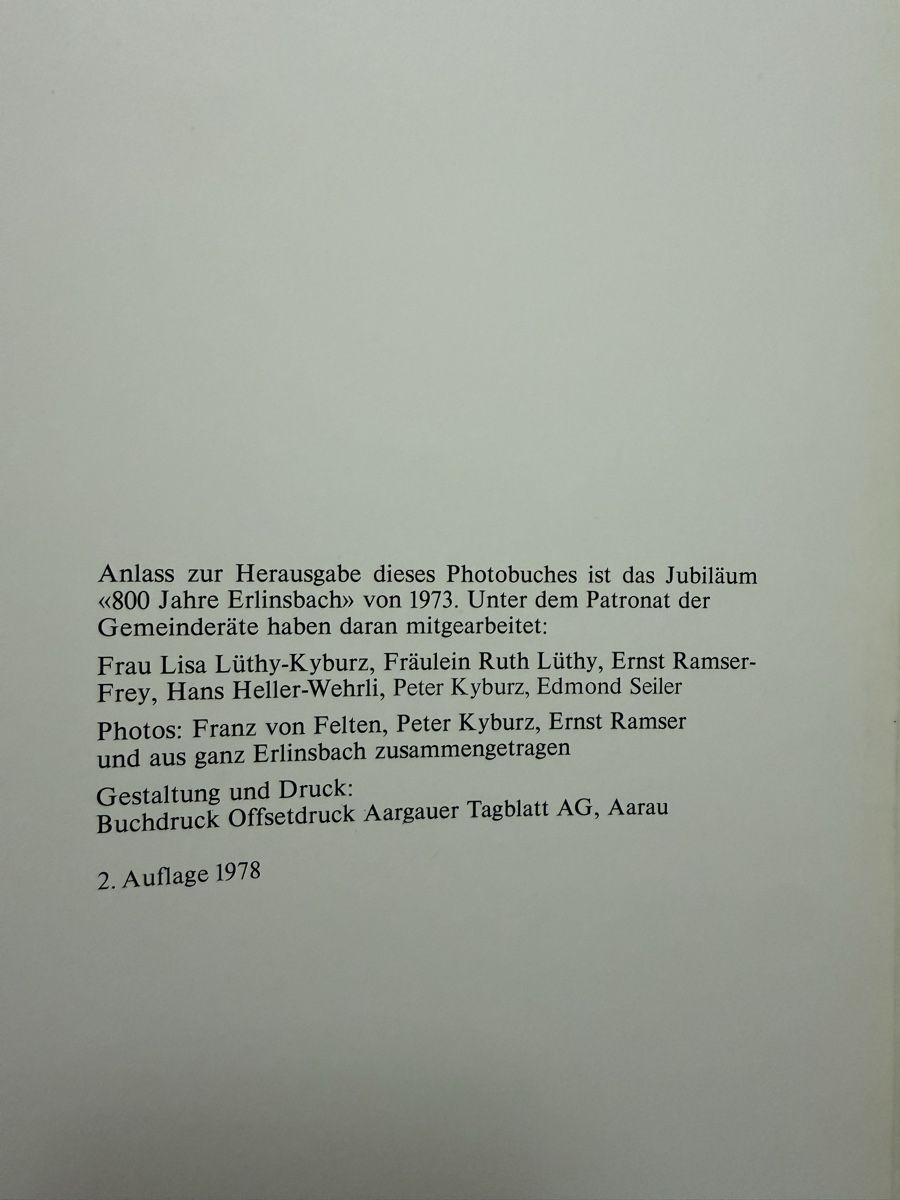 Libri: Buch ‚Erlinsbach‘ – Usato da Erlinsbach SO venduto da Gertrud04 1