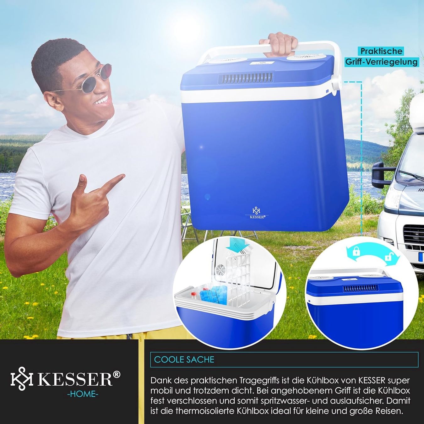 Mobicool Kühlschränke & Kühlen: KESSER 32L Kühlbox Blau – Neu und originalverpackt aus Bottighofen von zaap 2