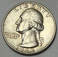 ¼ Dollar - George Washington - USA - 1963 (Silber .900)