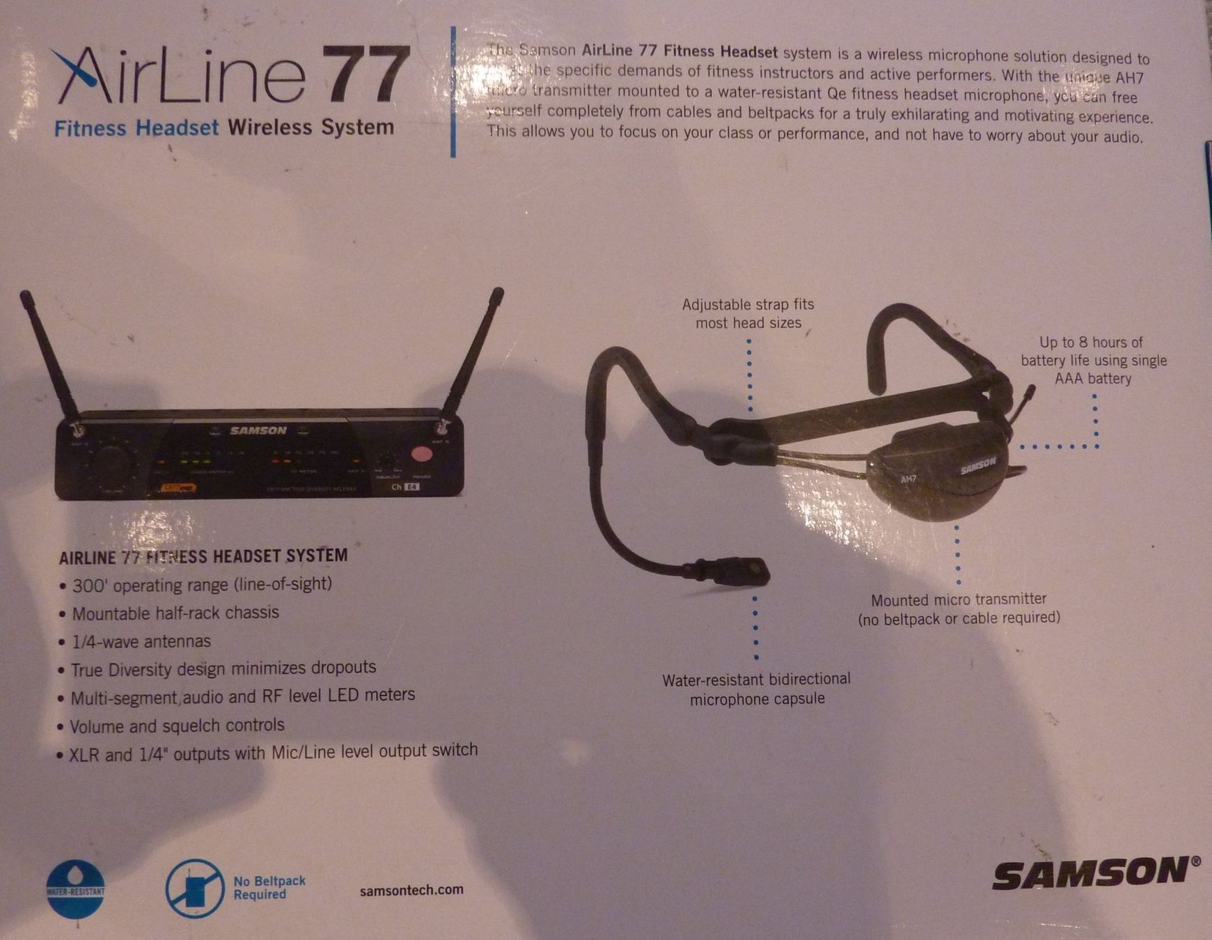Mikrofone: Samson AirLine 77 Fitness Headset Wireless System – Gebraucht aus Bonaduz von Mikebond 2