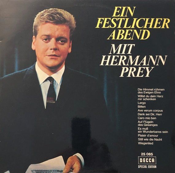 Dischi in vinile: Ein festlicher Abend mit Hermann Prey (LP) – Usato da Grüningen venduto da azulamarillo_vinyl