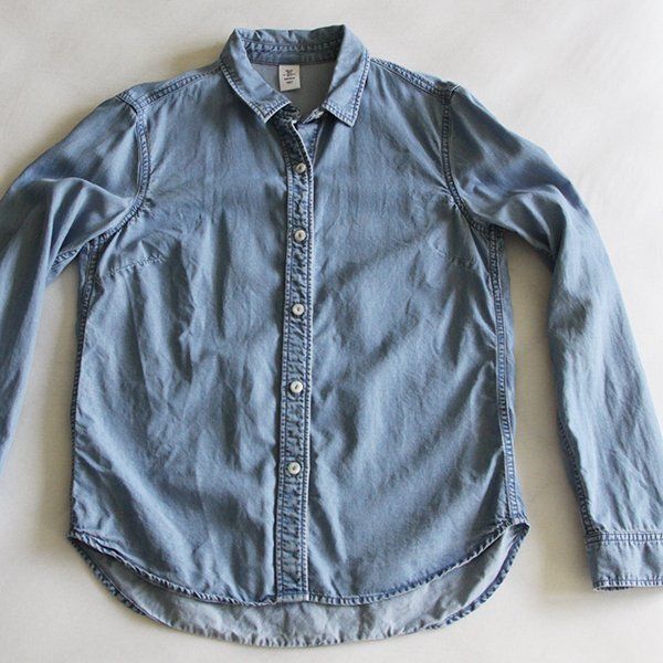 H&M Camicette: LYOCELL | Weiche hellblaue Bluse 34 | «Jeansbluse» Hemd – Usato da Engelburg venduto da Rmueller 4