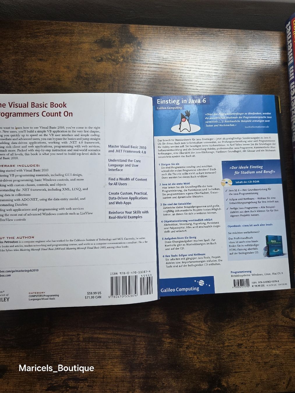 Bücher: Mastering Visual Basic 2010 and Einstieg in Java 6 Books – Gebraucht aus Winterthur von Maricels_Boutique 3