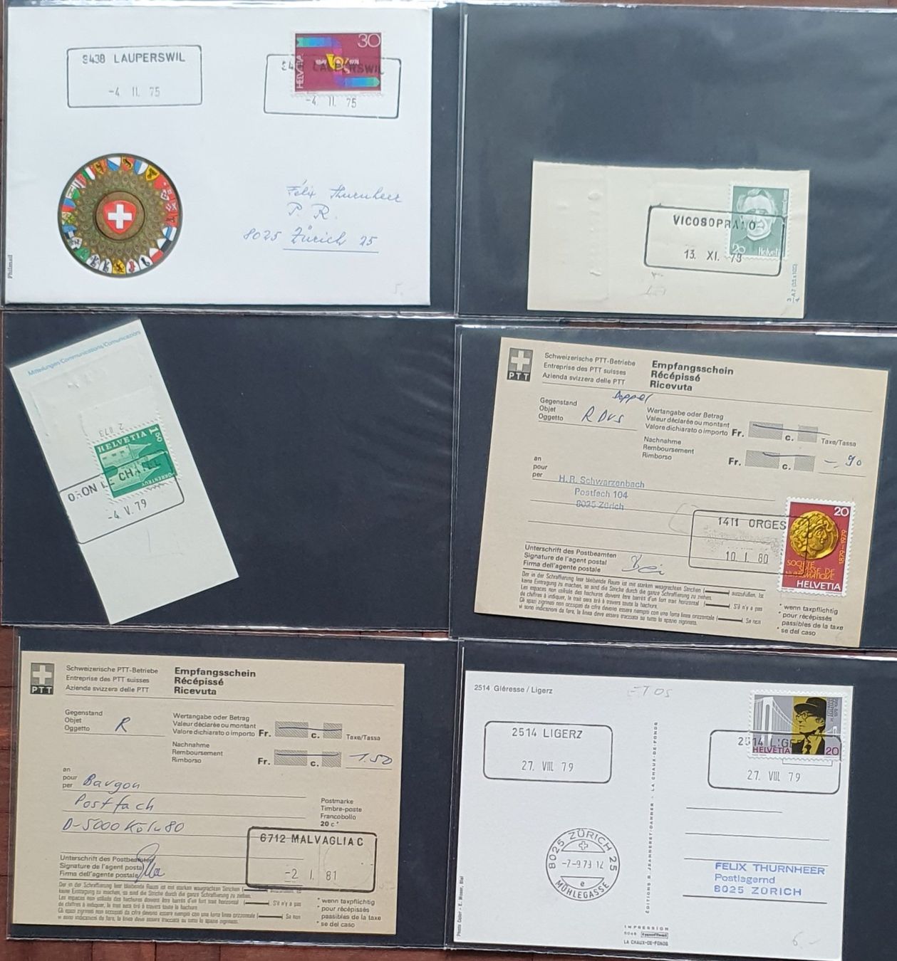 Tutti i francobolli: Album mit 38 Briefe Aushilfsstempel – Usato da Kreuzlingen venduto da Rschweiz1 5