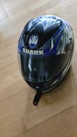 Motorradhelm Shark blau schwarz gebraucht erhalten