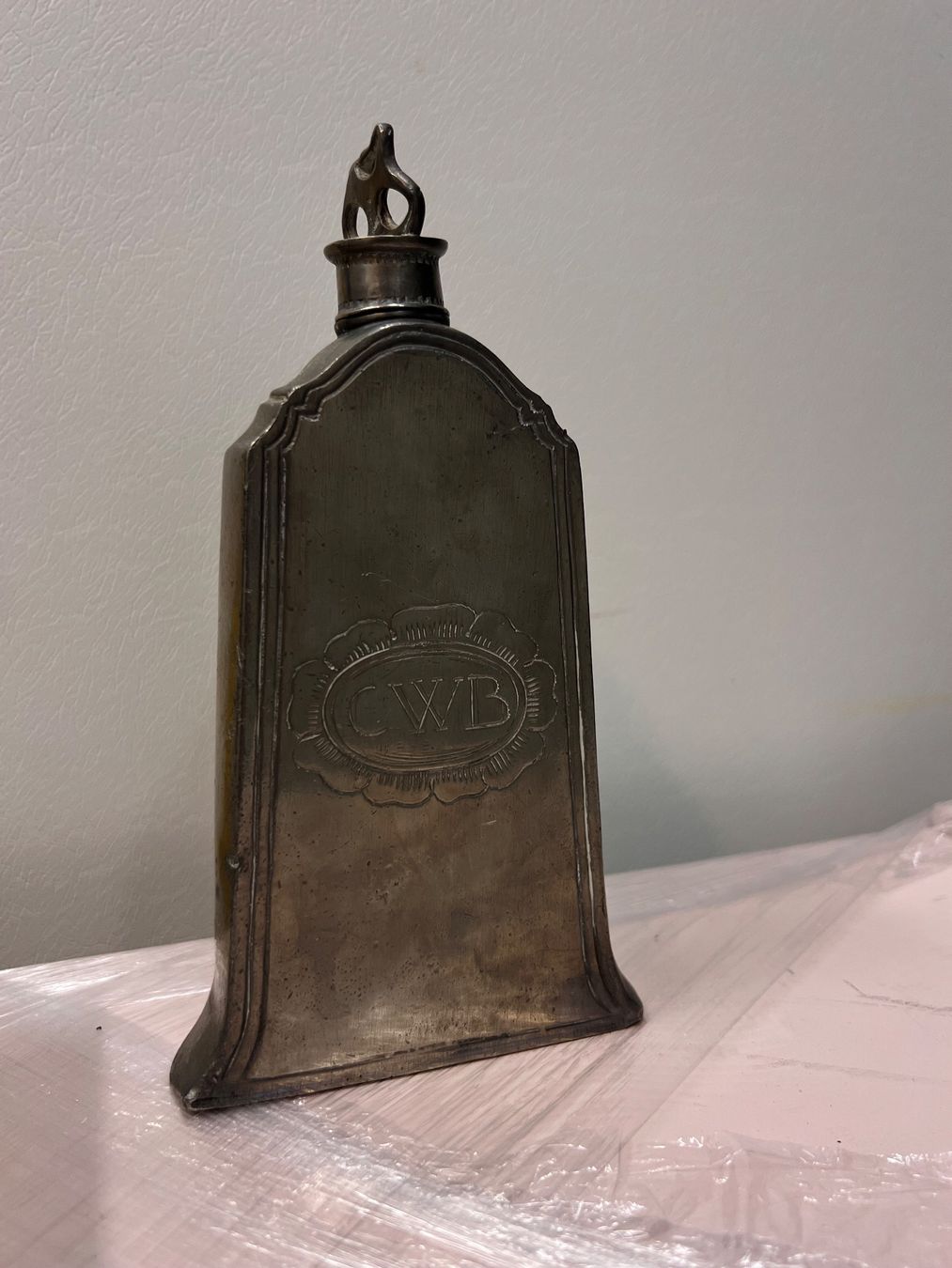 Sonstiges: Antique pewter flask – Gebraucht aus Lausanne von NYC67 5