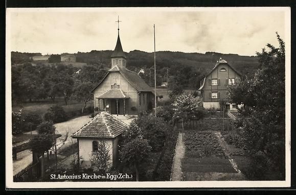 Cartoline postali: Egg /ZH, Blick auf die St. Antoniuskirch – Usato da Berlin venduto da bartko-reher