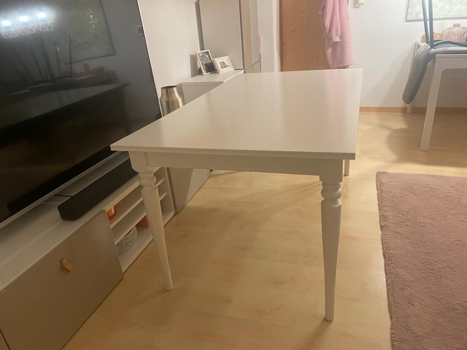 Ikea Tavoli: Ikea Ingatorp, Holztisch Weiss – Usato da Davos Frauenkirch venduto da pat_t9dh 4