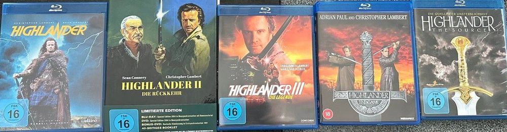 Highlander Blu-ray Collection, 1-5, Top Zustand! Selten! (Gebraucht) in ...