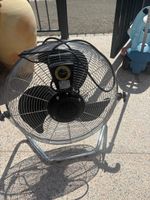 Standventilator Metall Chrom Fuss guter Zustand
