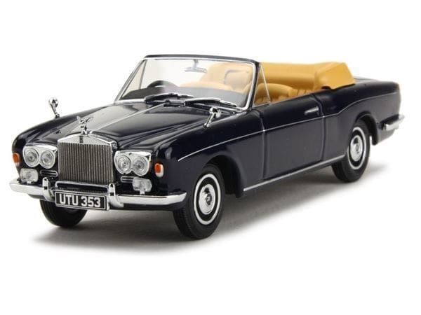 Rolls Royce Modellini d'auto: Rolls Royce Corniche Convertible I 1971-1987 RHD dunkelblau – Nuovo e nell'imballaggio originale da Gerlafingen venduto da espero88 1