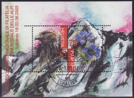 Block SBK-Nr. 1087 (Trilaterale Ticino 2003) ET-gestempelt