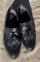 Schicke Tamaris Lederschuhe, schwarz, Gr. 38