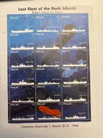 Palau Briefmarken "Lost Fleet" Schiffe 1944 Jahrgangssamm...
